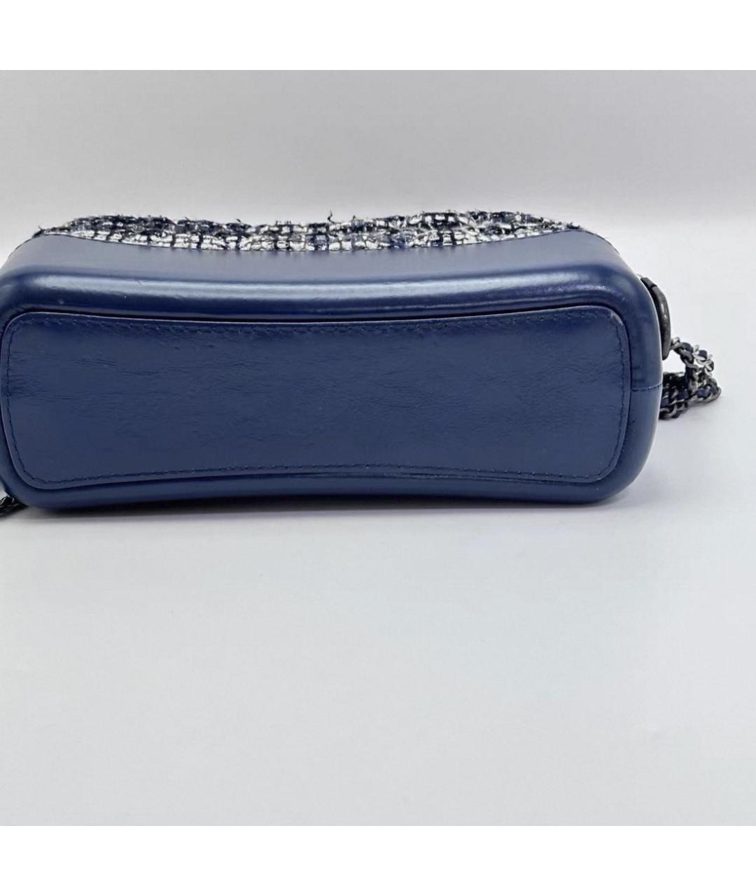 CHANEL Синяя кожаная сумка через плечо, фото 4