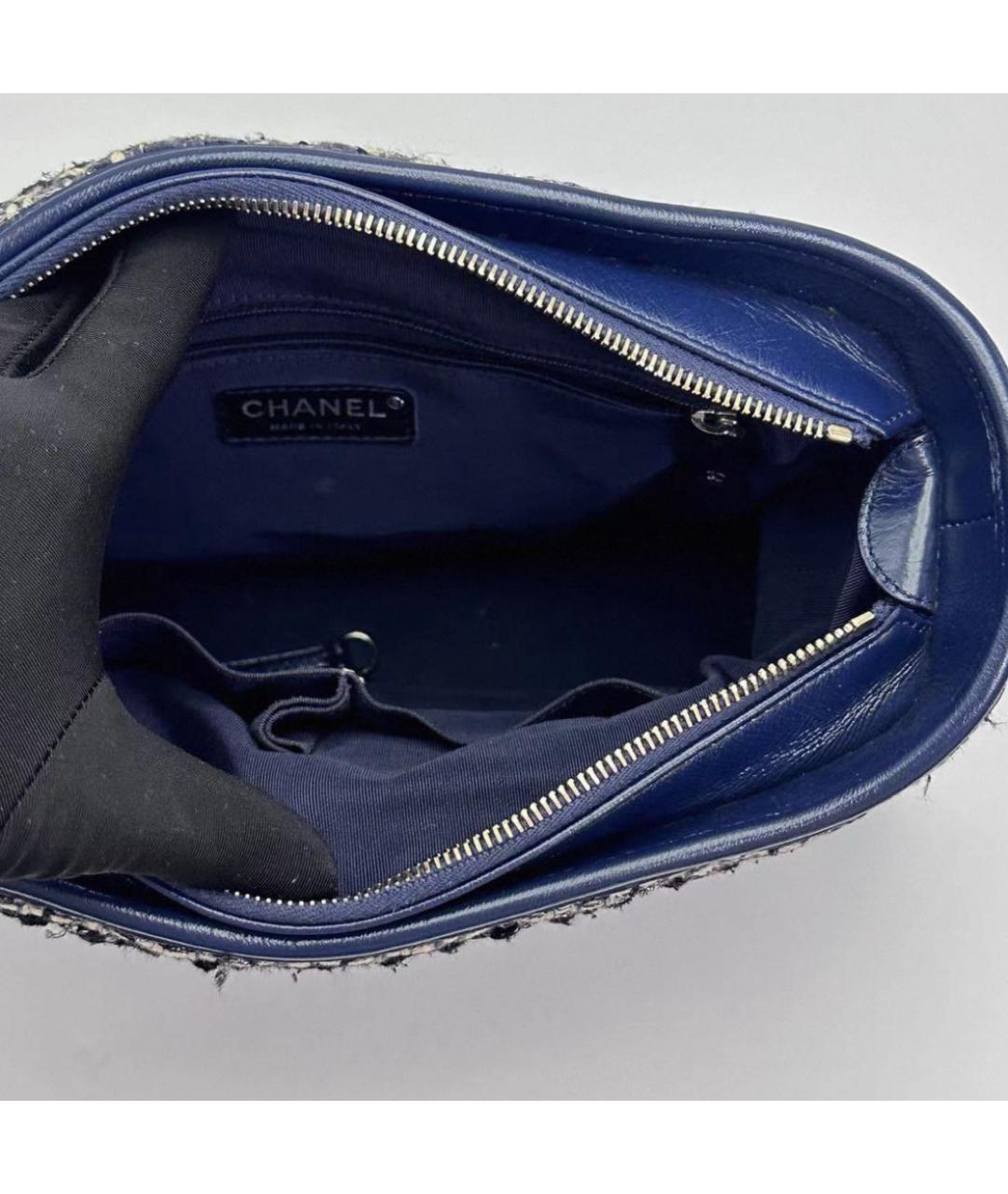 CHANEL Синяя кожаная сумка через плечо, фото 5