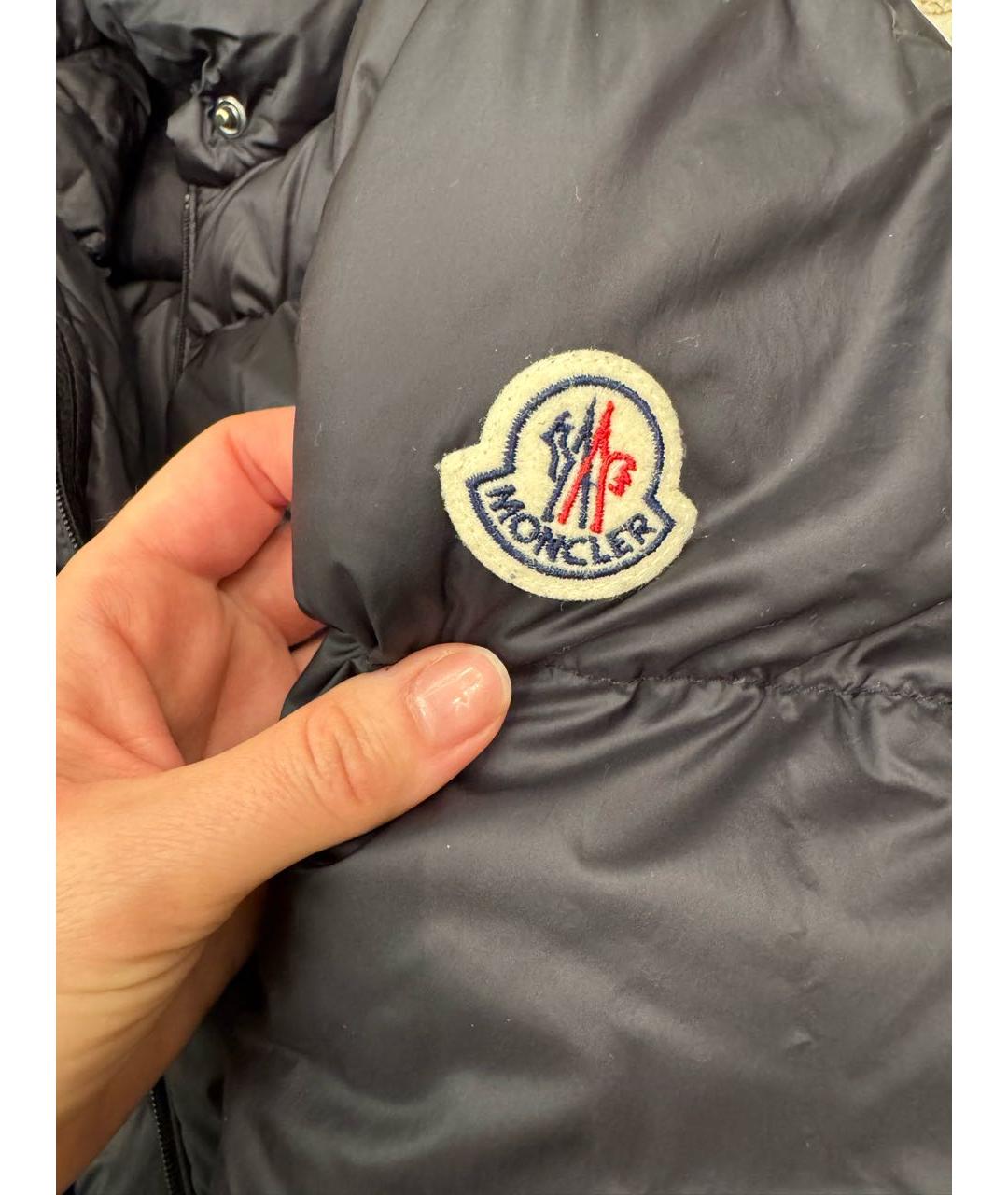 MONCLER Черный пуховик, фото 4