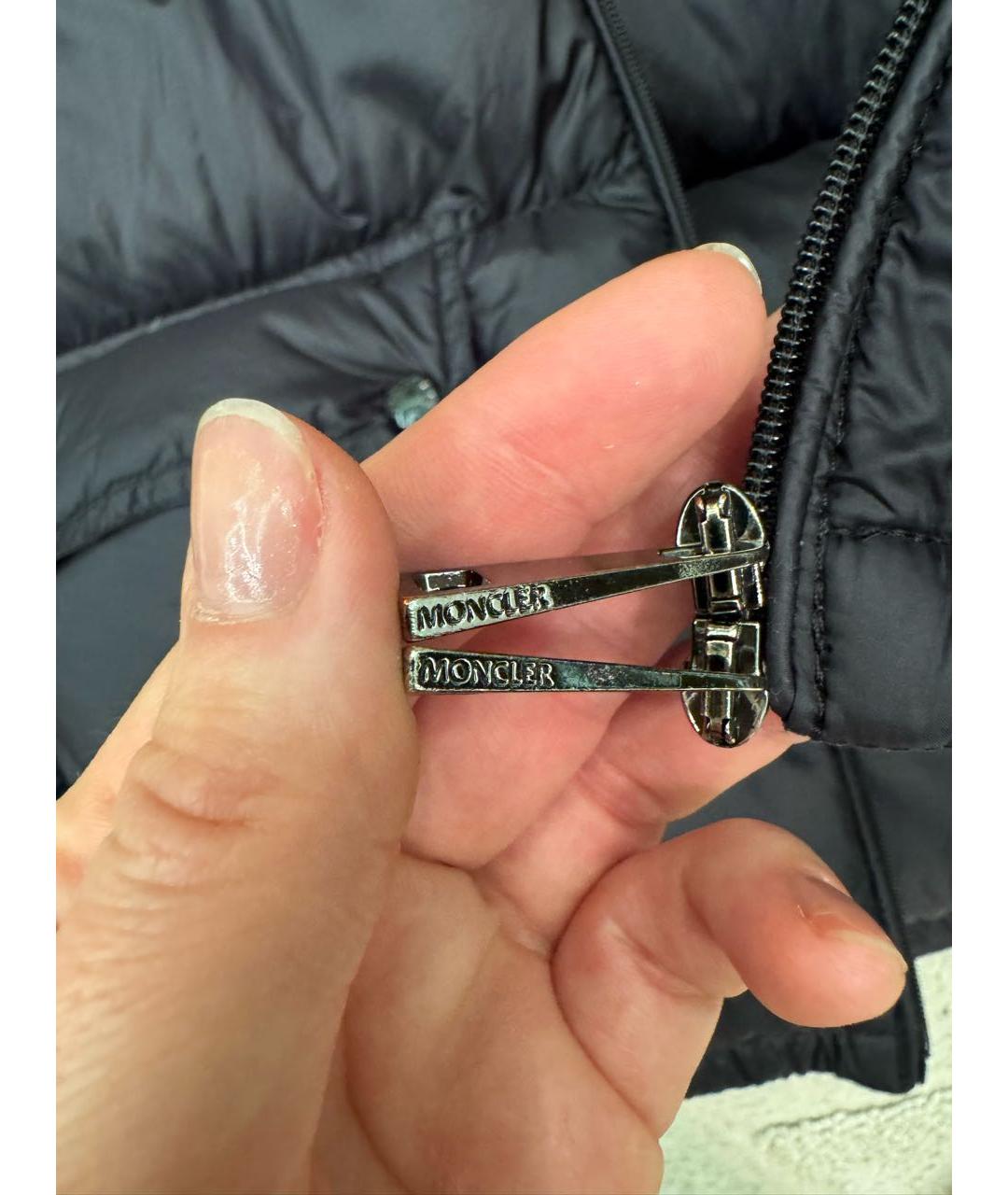 MONCLER Черный пуховик, фото 3