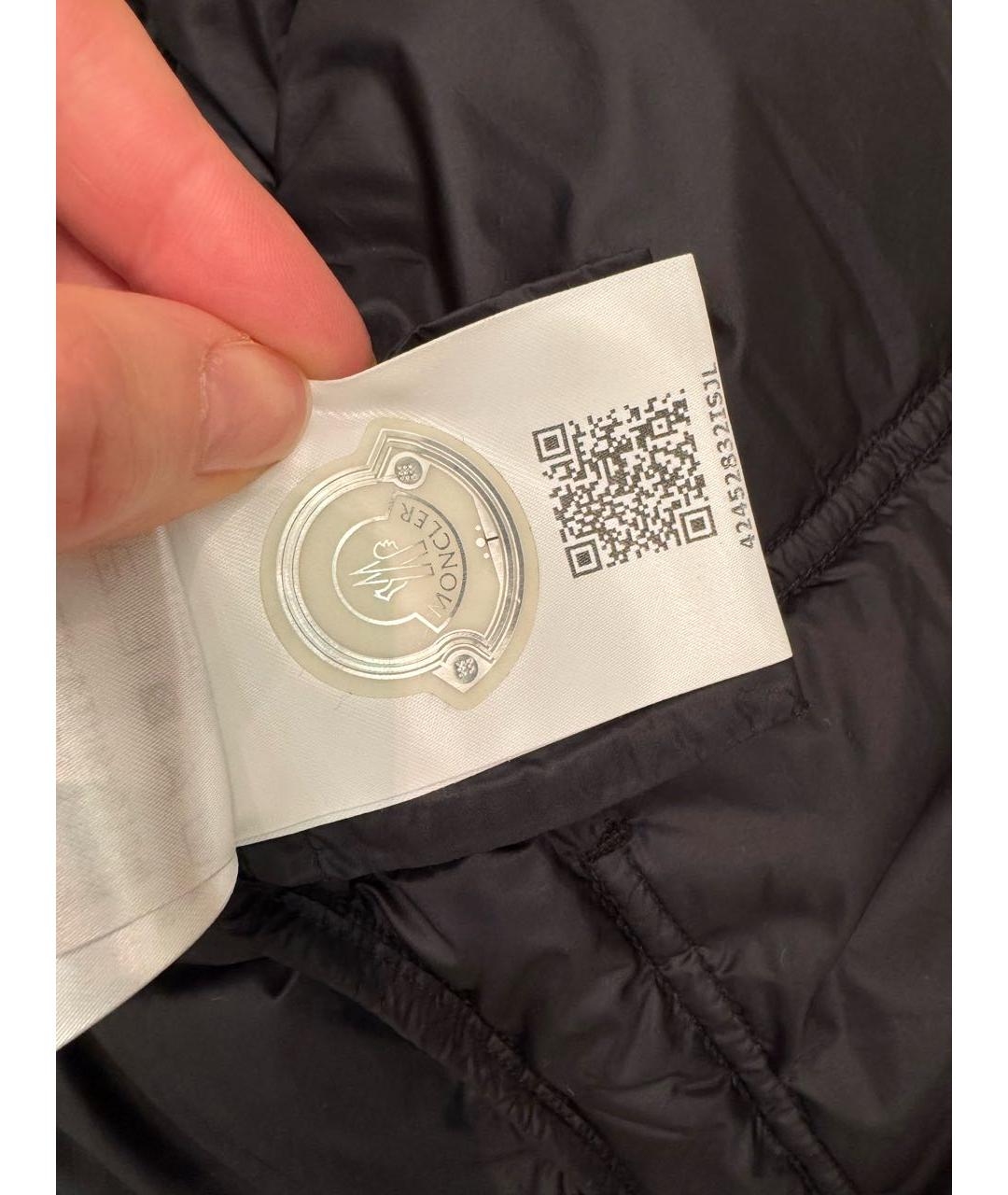 MONCLER Черный пуховик, фото 2