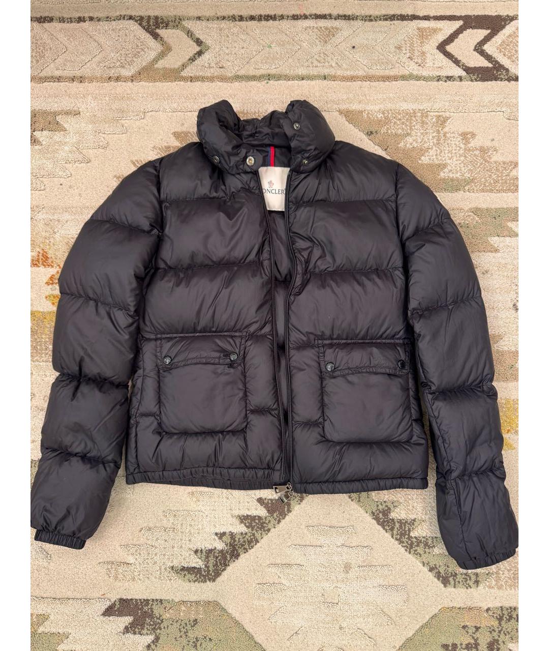 MONCLER Черный пуховик, фото 5