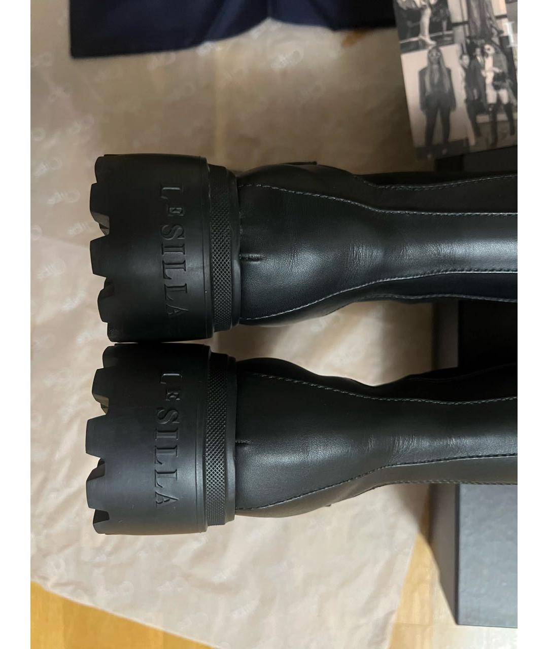 LE SILLA Черные кожаные полусапоги, фото 5