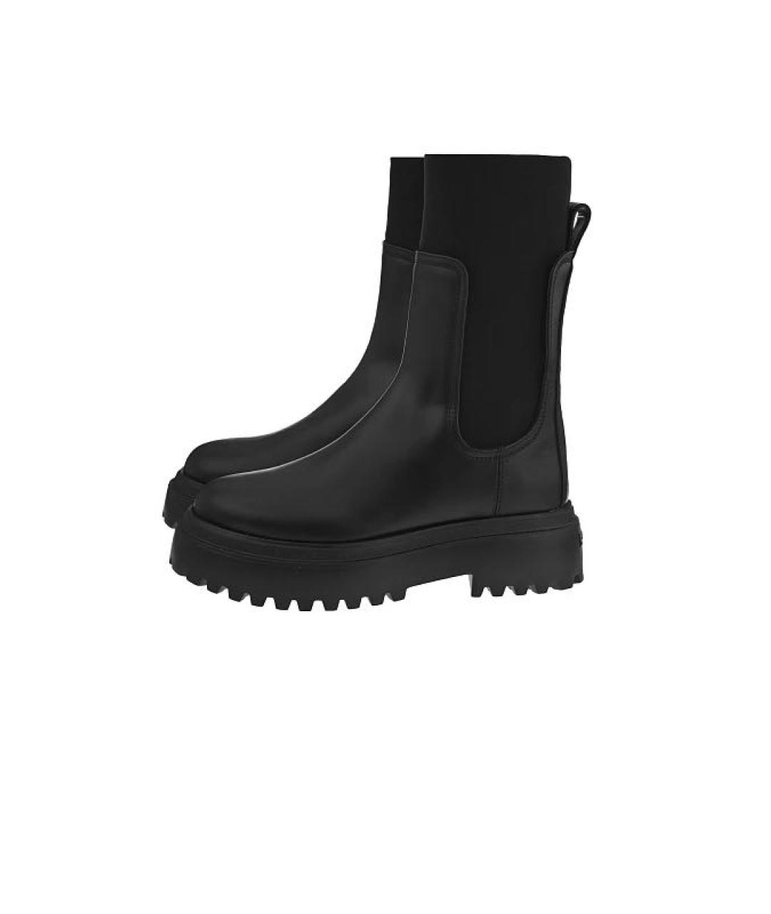 LE SILLA Черные кожаные полусапоги, фото 9