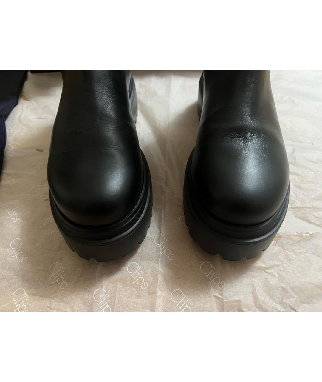 LE SILLA Черные кожаные полусапоги, фото 4