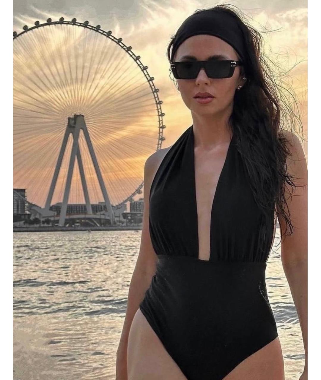 CHRISTIAN DIOR Черные пластиковые солнцезащитные очки, фото 6