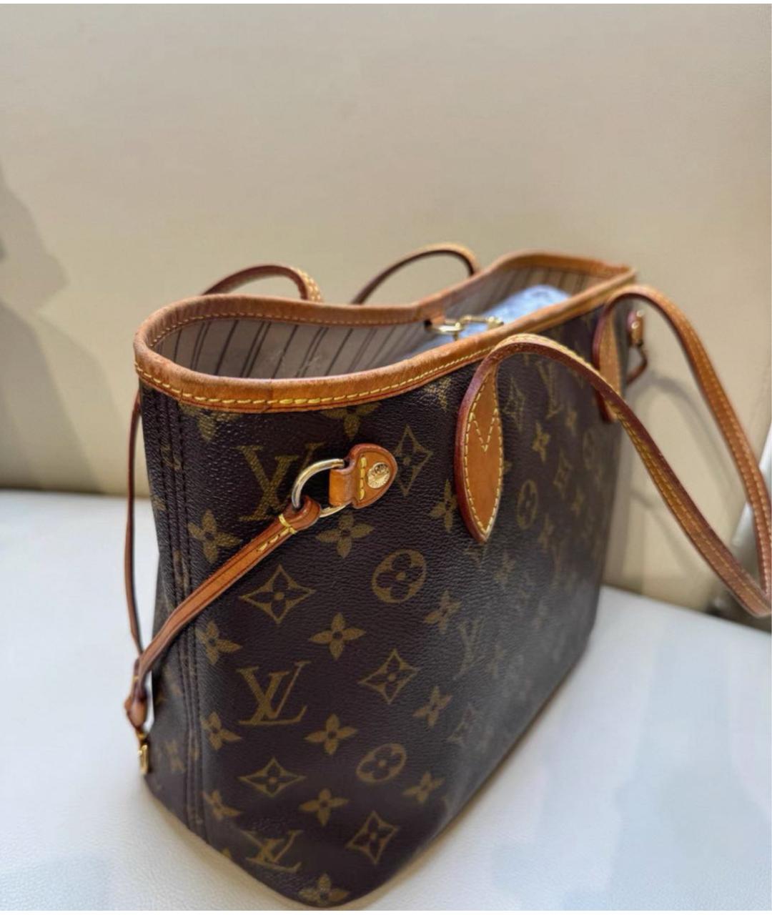 LOUIS VUITTON Коричневая сумка с короткими ручками, фото 3