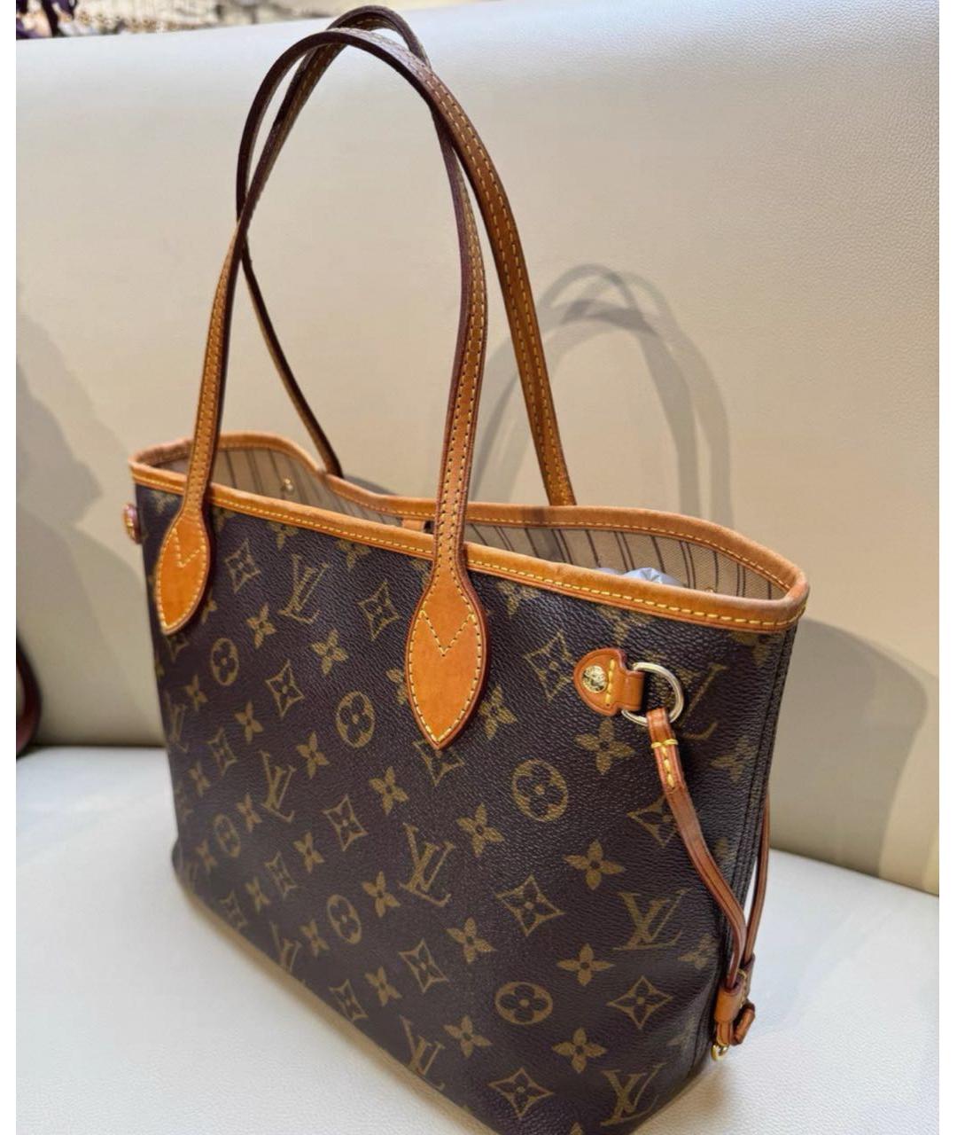 LOUIS VUITTON Коричневая сумка с короткими ручками, фото 4