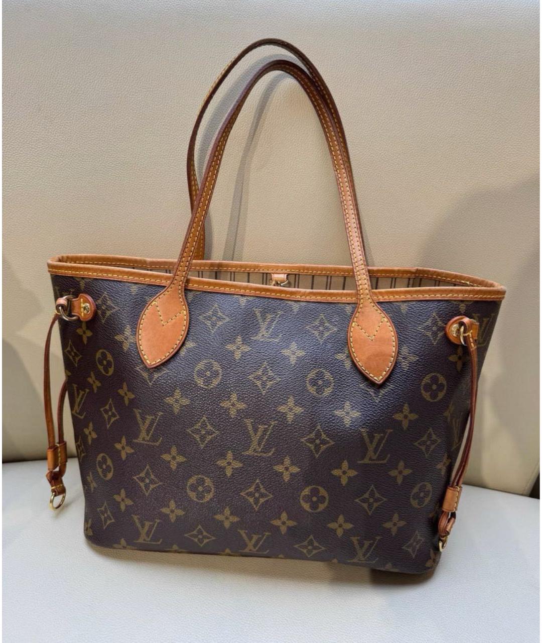 LOUIS VUITTON Коричневая сумка с короткими ручками, фото 2