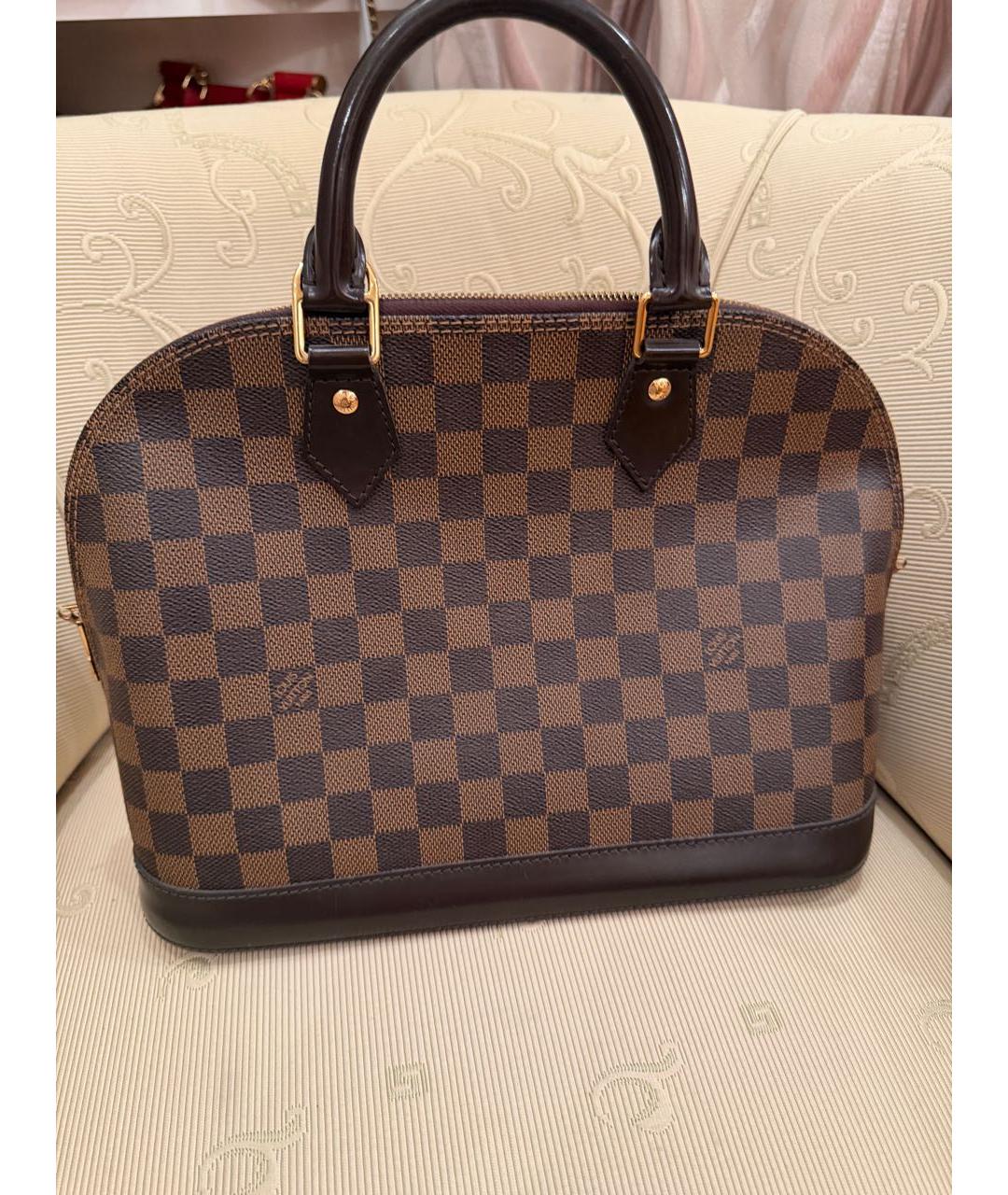 LOUIS VUITTON Коричневая сумка с короткими ручками, фото 2