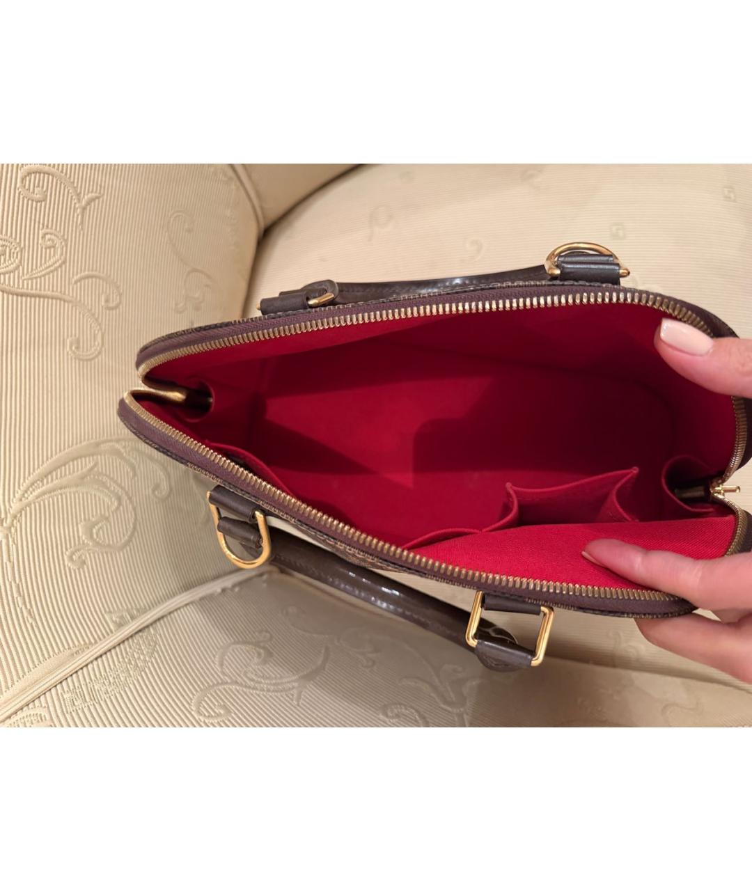 LOUIS VUITTON Коричневая сумка с короткими ручками, фото 4