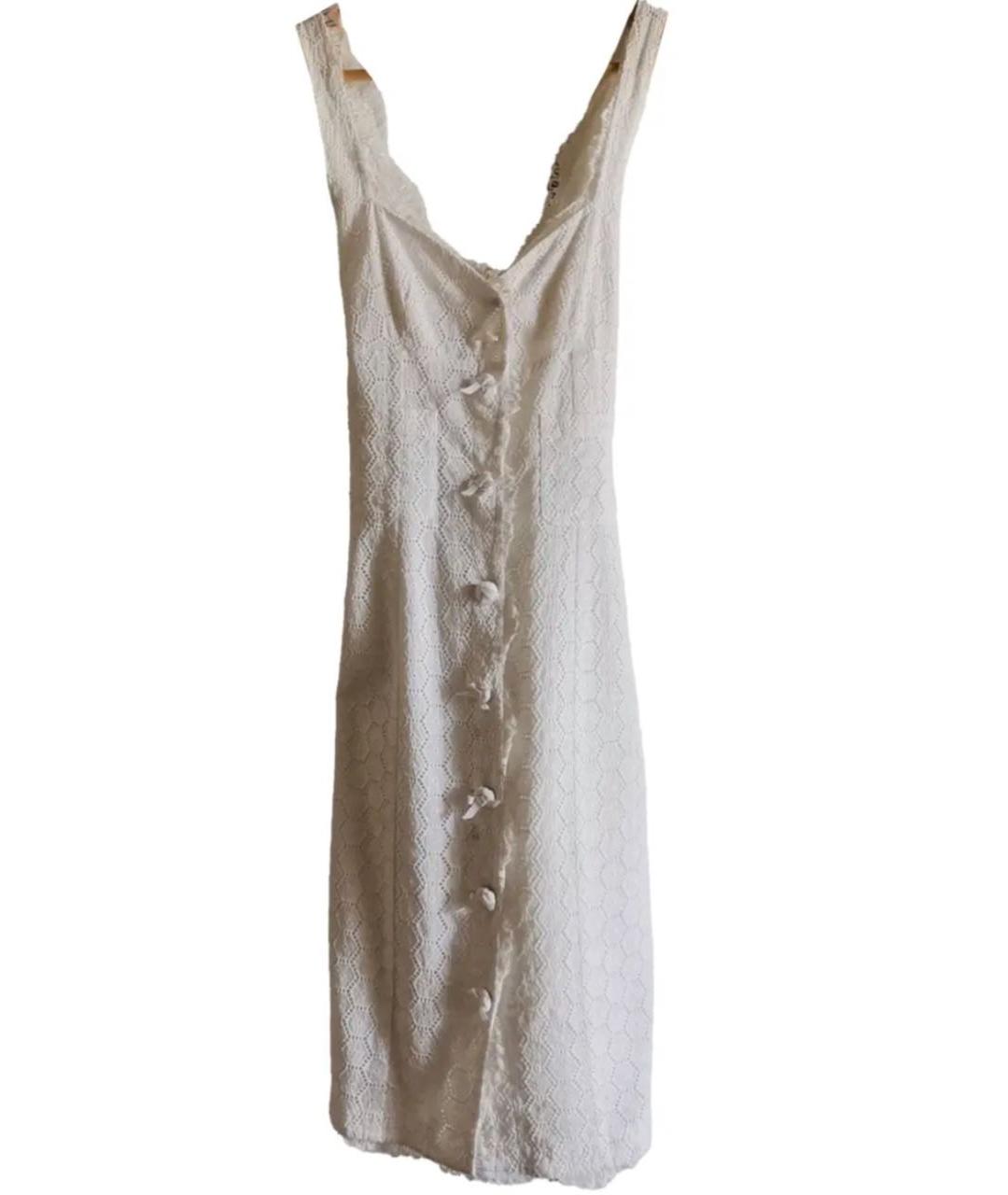 BLUMARINE Белый хлопковый сарафан, фото 1