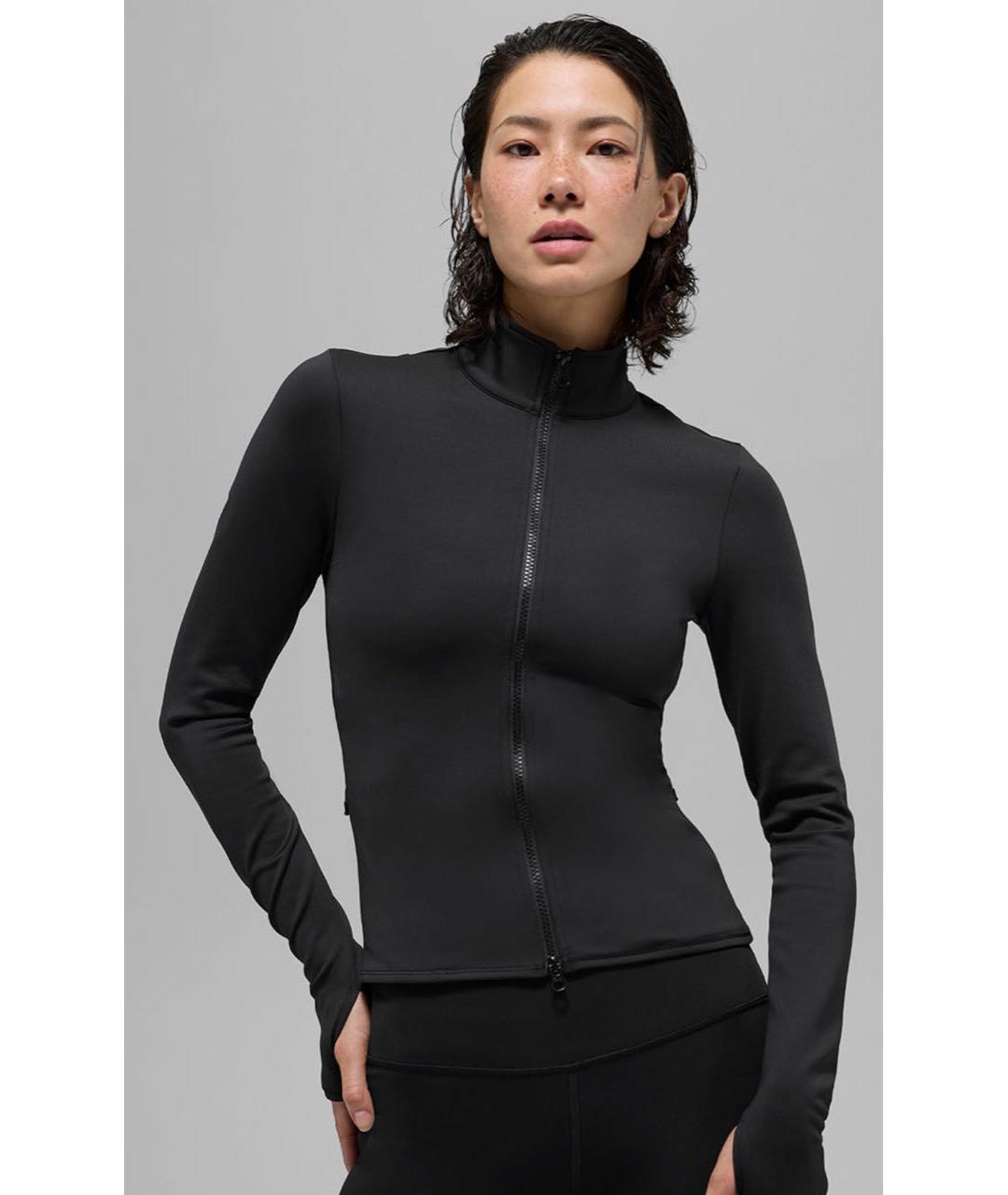 ALO YOGA Черная полиэстеровая спортивная куртка, фото 2