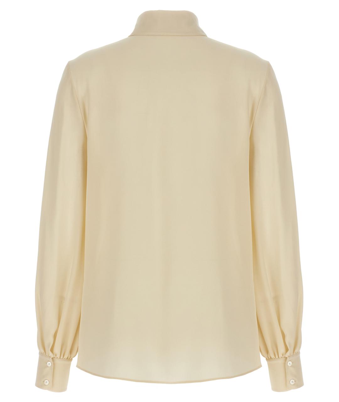 VALENTINO Бежевая шелковая блузы, фото 2