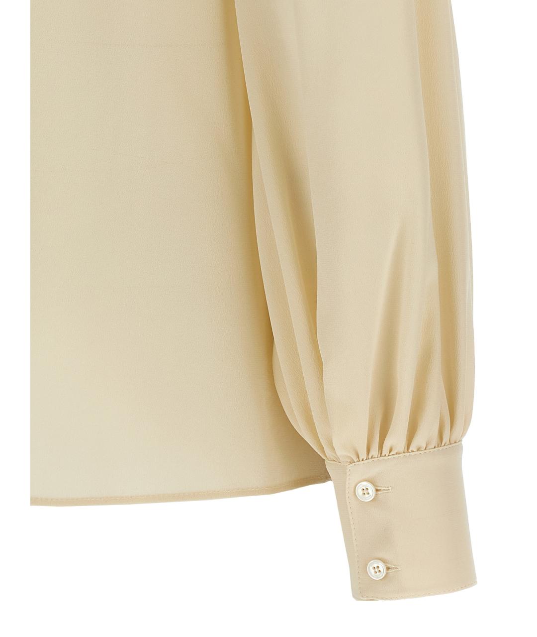 VALENTINO Бежевая шелковая блузы, фото 4