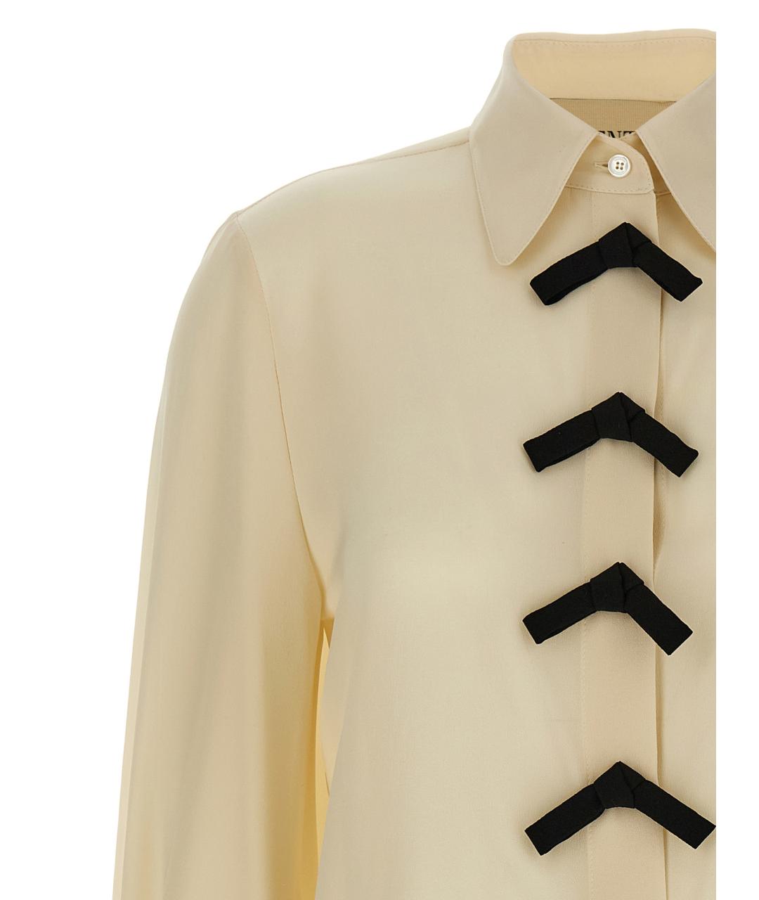 VALENTINO Бежевая шелковая блузы, фото 3