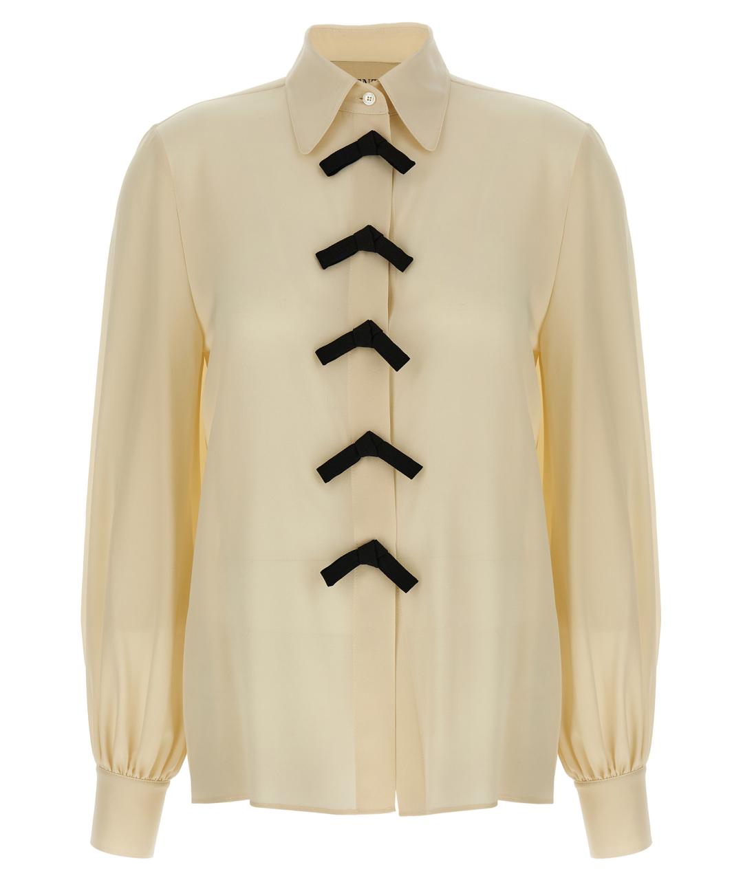VALENTINO Бежевая шелковая блузы, фото 1