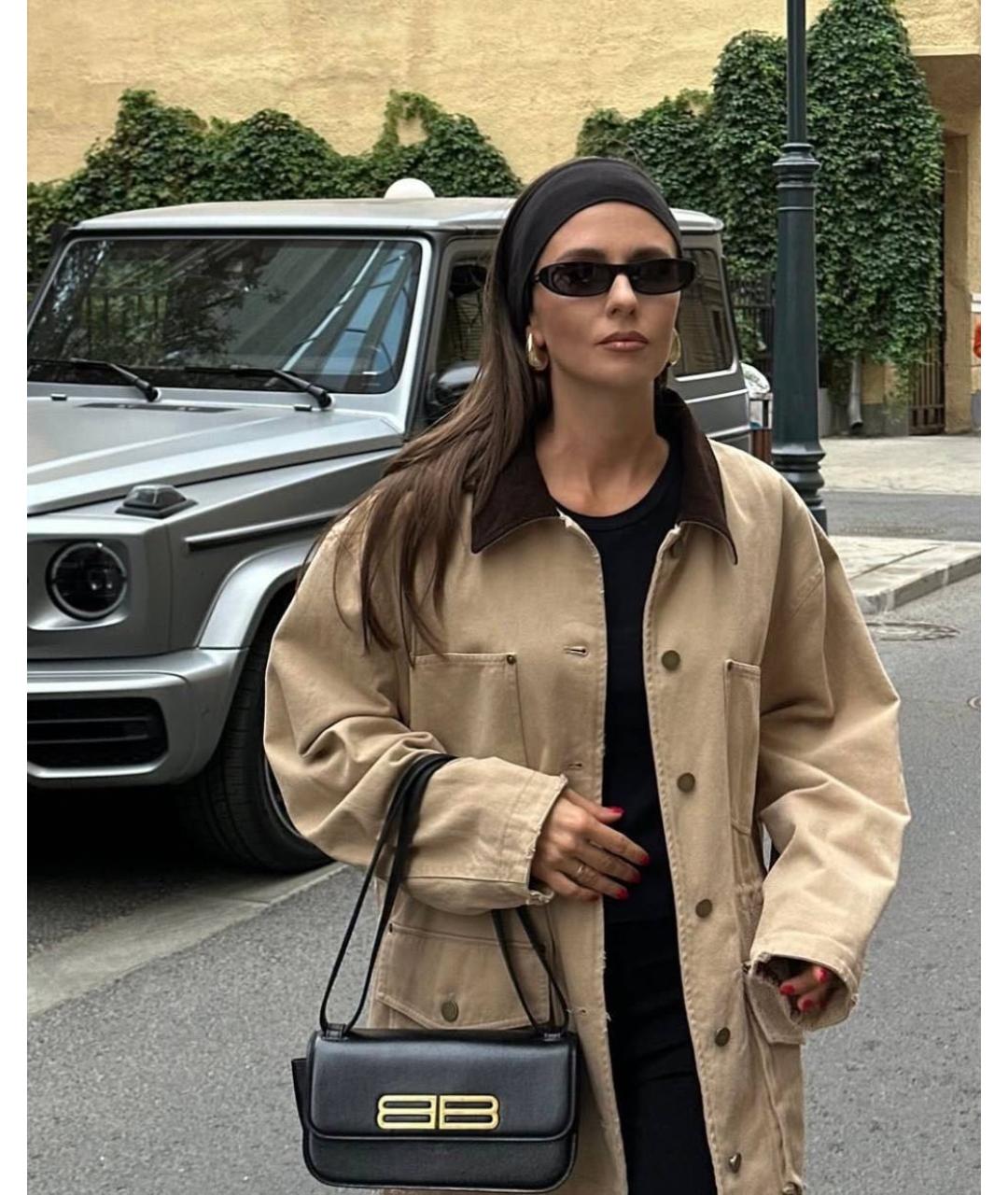 BALENCIAGA Черная кожаная сумка через плечо, фото 8