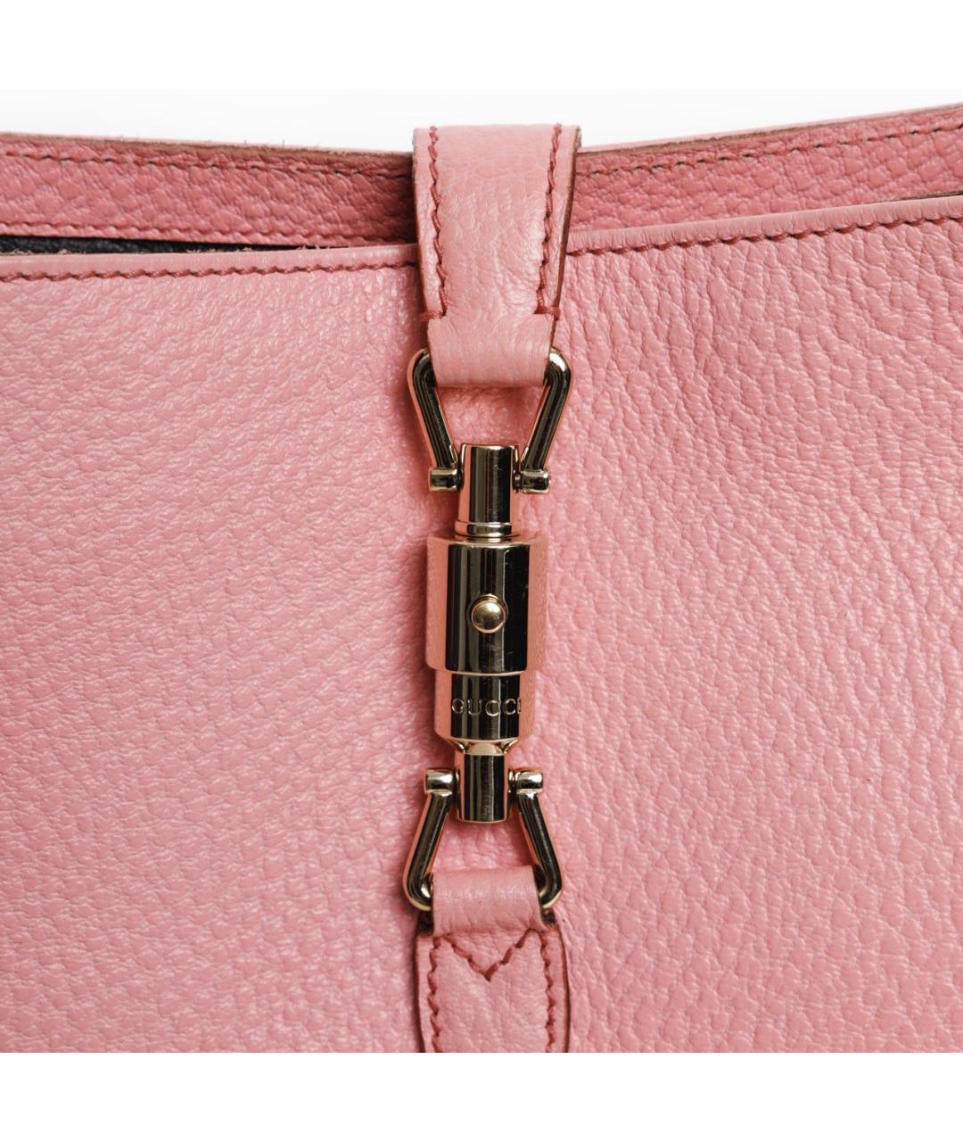 GUCCI Розовая кожаная сумка с короткими ручками, фото 7