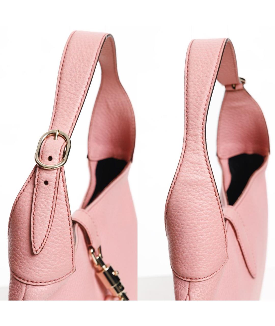 GUCCI Розовая кожаная сумка с короткими ручками, фото 4