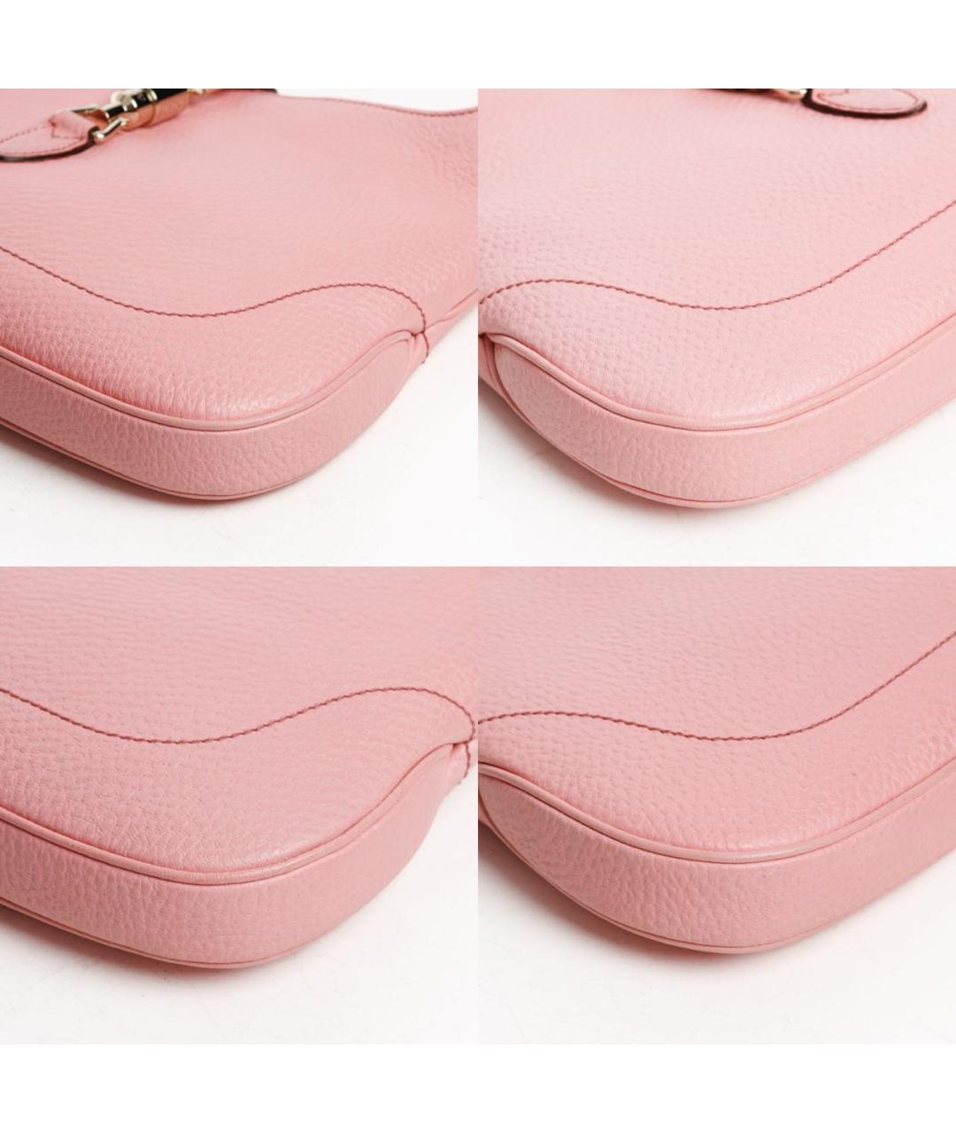 GUCCI Розовая кожаная сумка с короткими ручками, фото 5