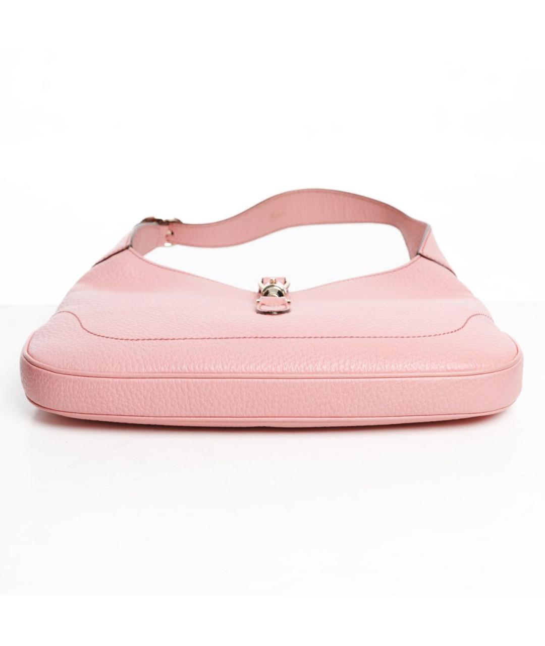 GUCCI Розовая кожаная сумка с короткими ручками, фото 6