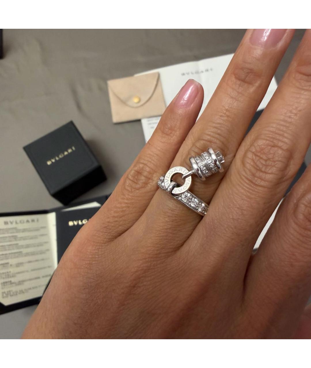 BVLGARI Белое кольцо из желтого золота, фото 3