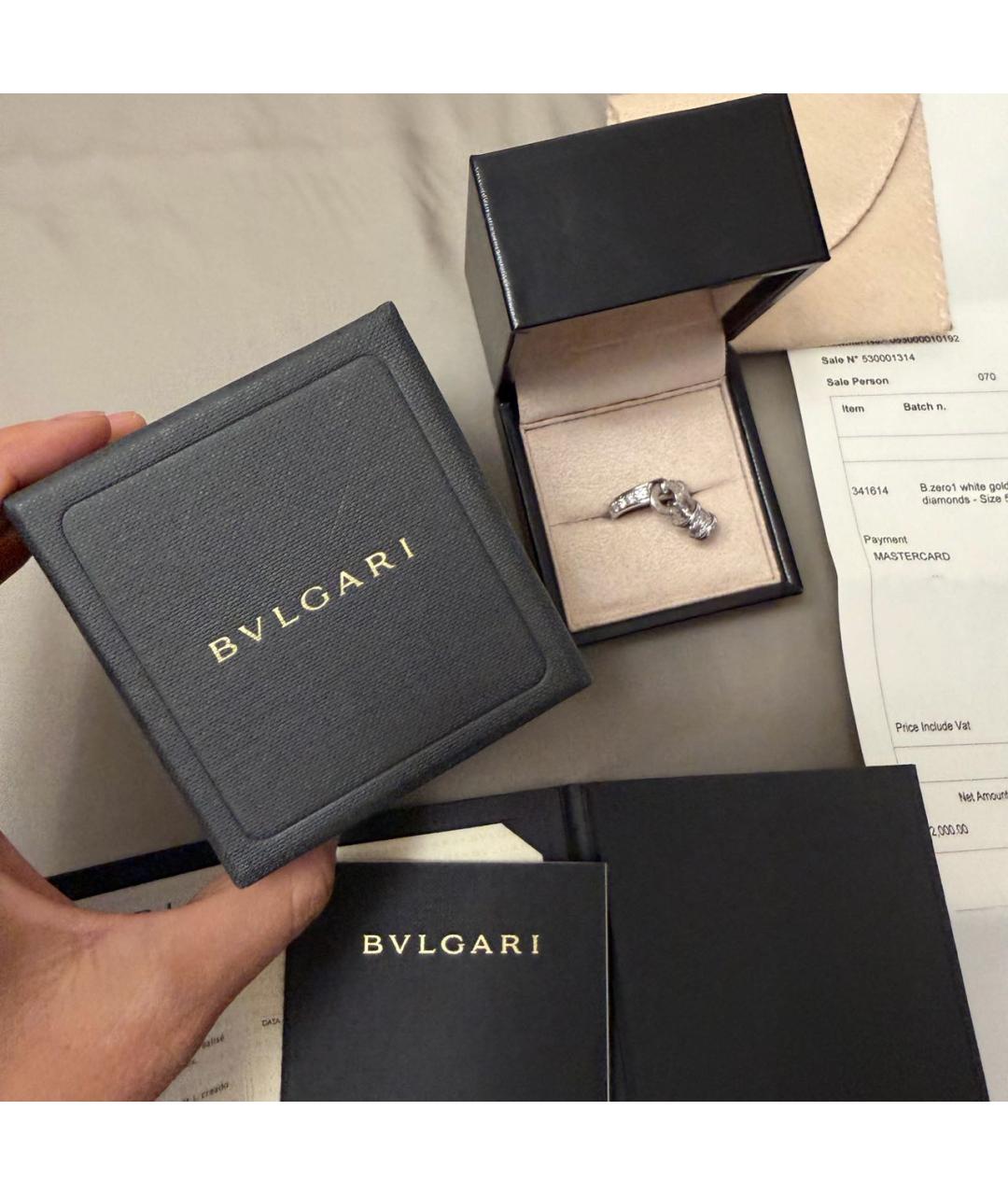 BVLGARI Белое кольцо из желтого золота, фото 6