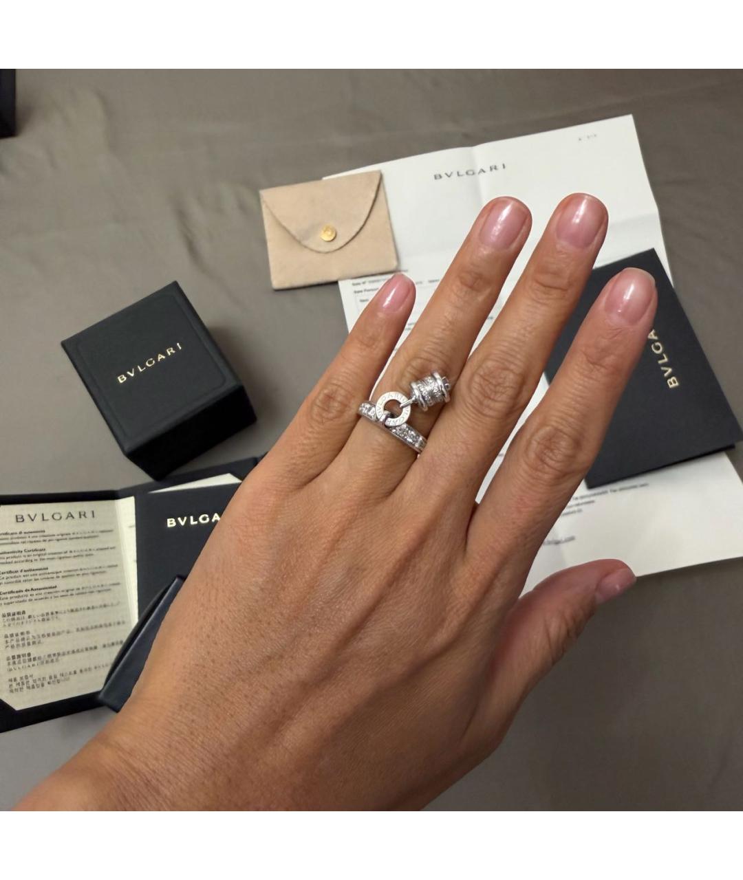 BVLGARI Белое кольцо из желтого золота, фото 7