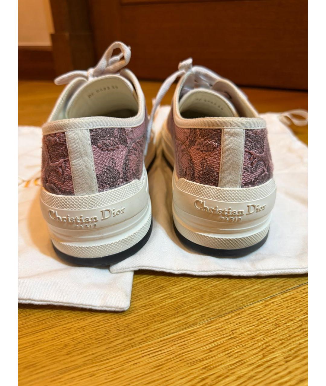 CHRISTIAN DIOR Розовые текстильные кроссовки, фото 7