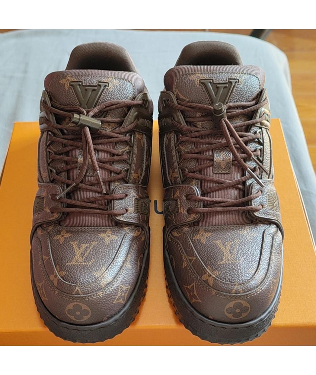 LOUIS VUITTON Коричневые низкие кроссовки / кеды, фото 7