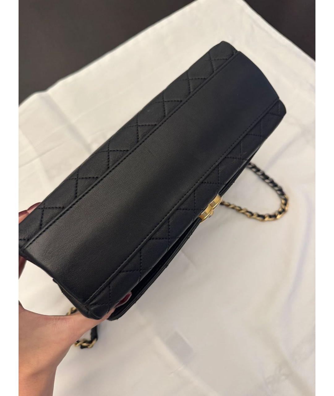 CHANEL Черная кожаная сумка через плечо, фото 4