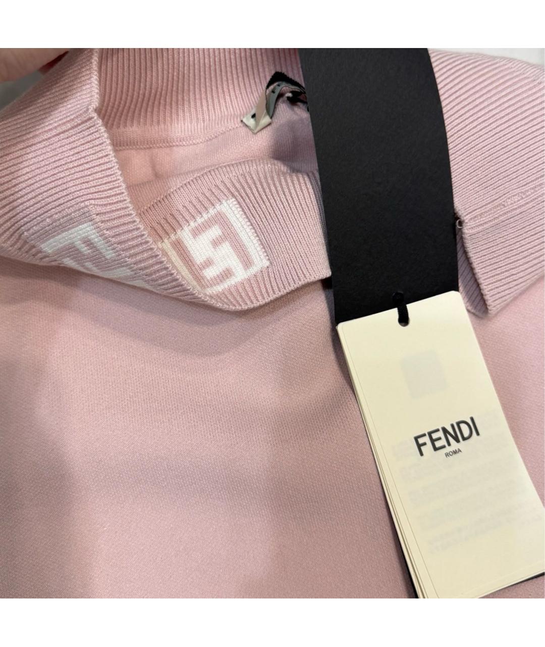 FENDI Розовая вискозная юбка миди, фото 8