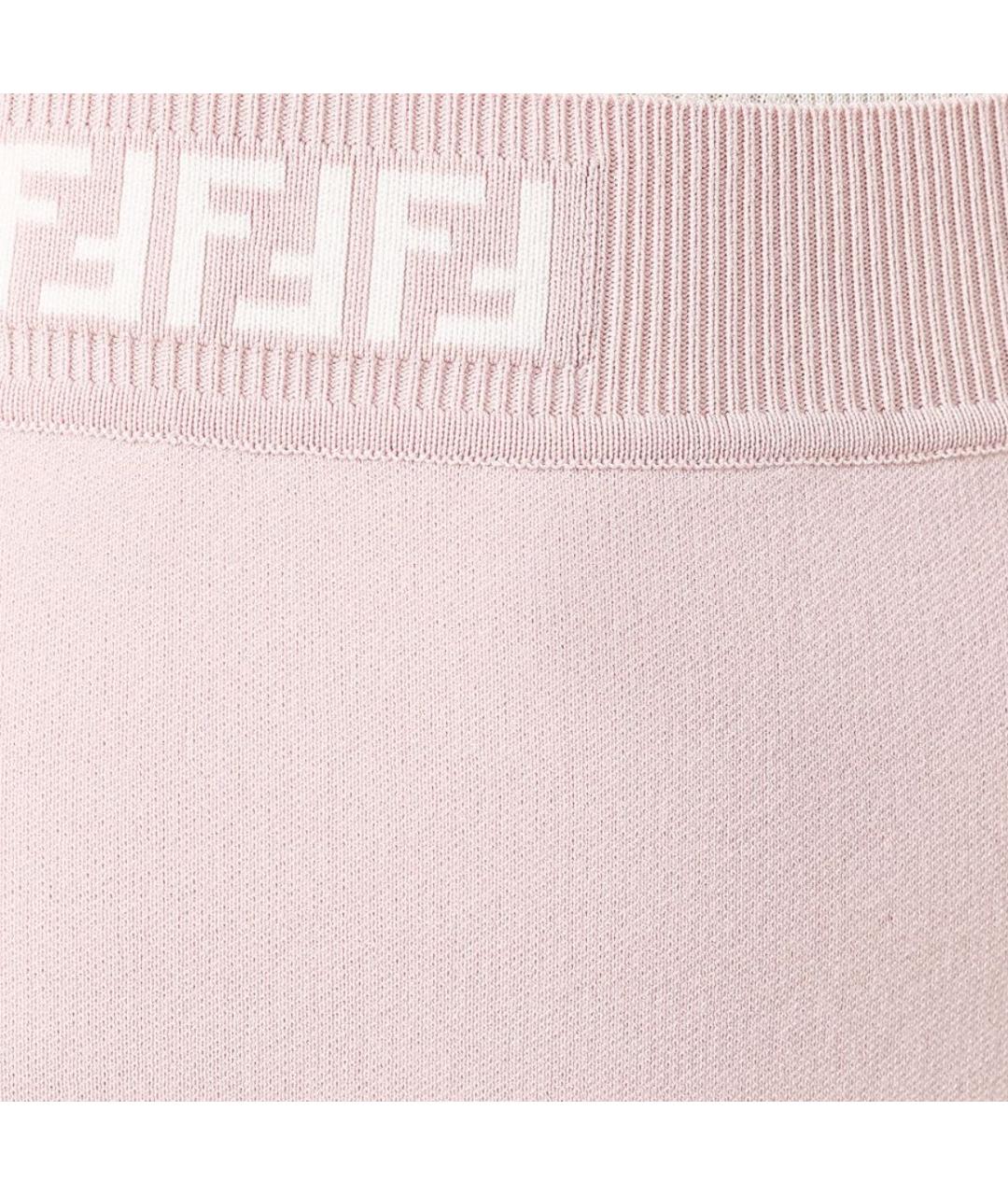 FENDI Розовая вискозная юбка миди, фото 3