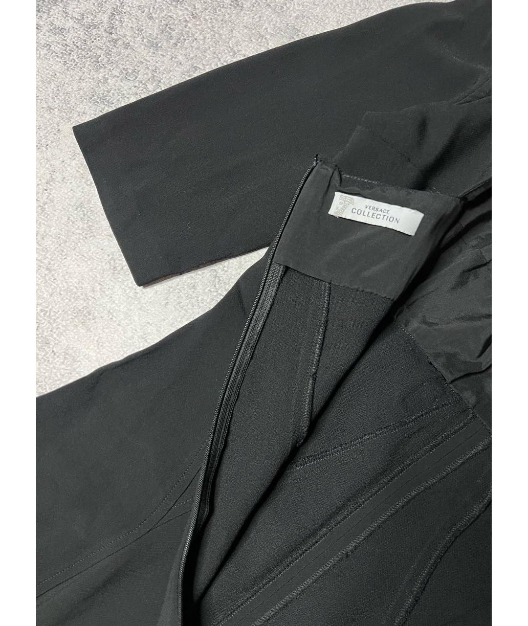 VERSACE COLLECTION Черное вискозное коктейльное платье, фото 7