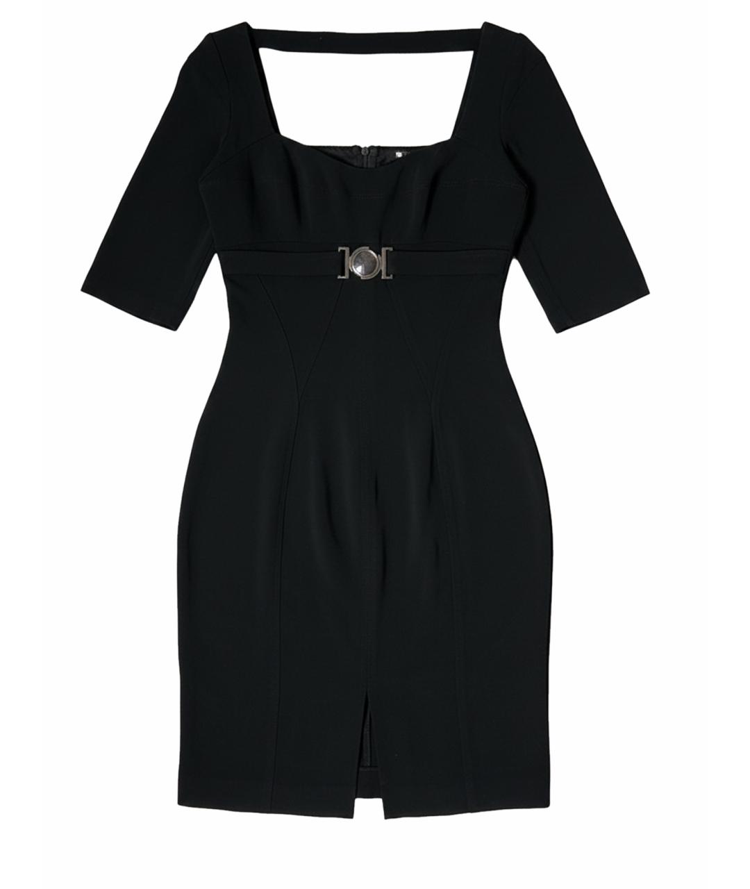 VERSACE COLLECTION Черное вискозное коктейльное платье, фото 1