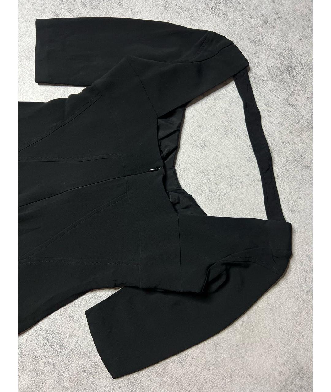 VERSACE COLLECTION Черное вискозное коктейльное платье, фото 5