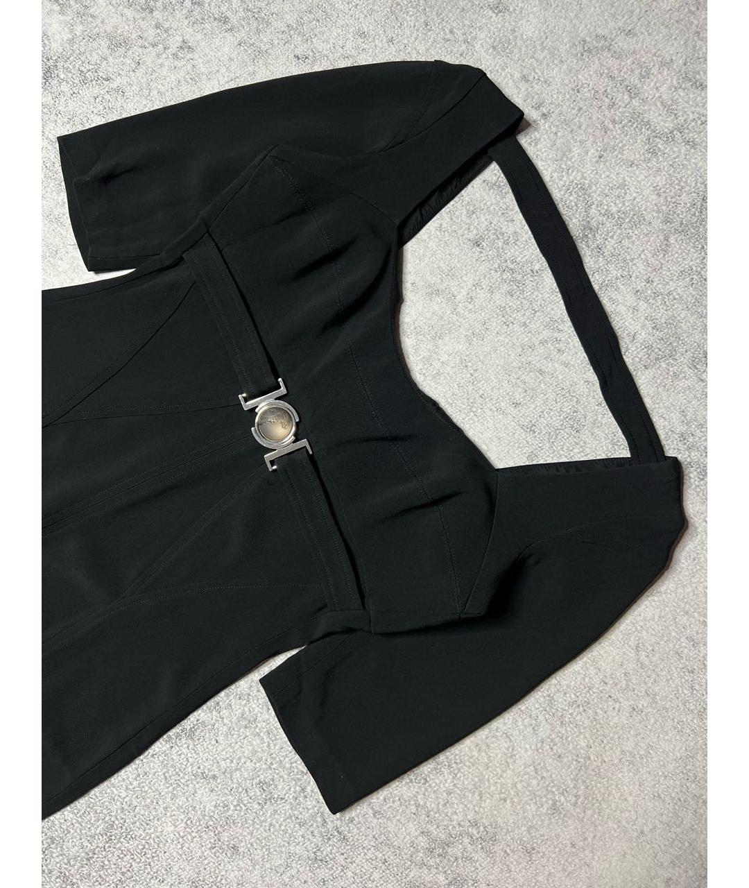 VERSACE COLLECTION Черное вискозное коктейльное платье, фото 3