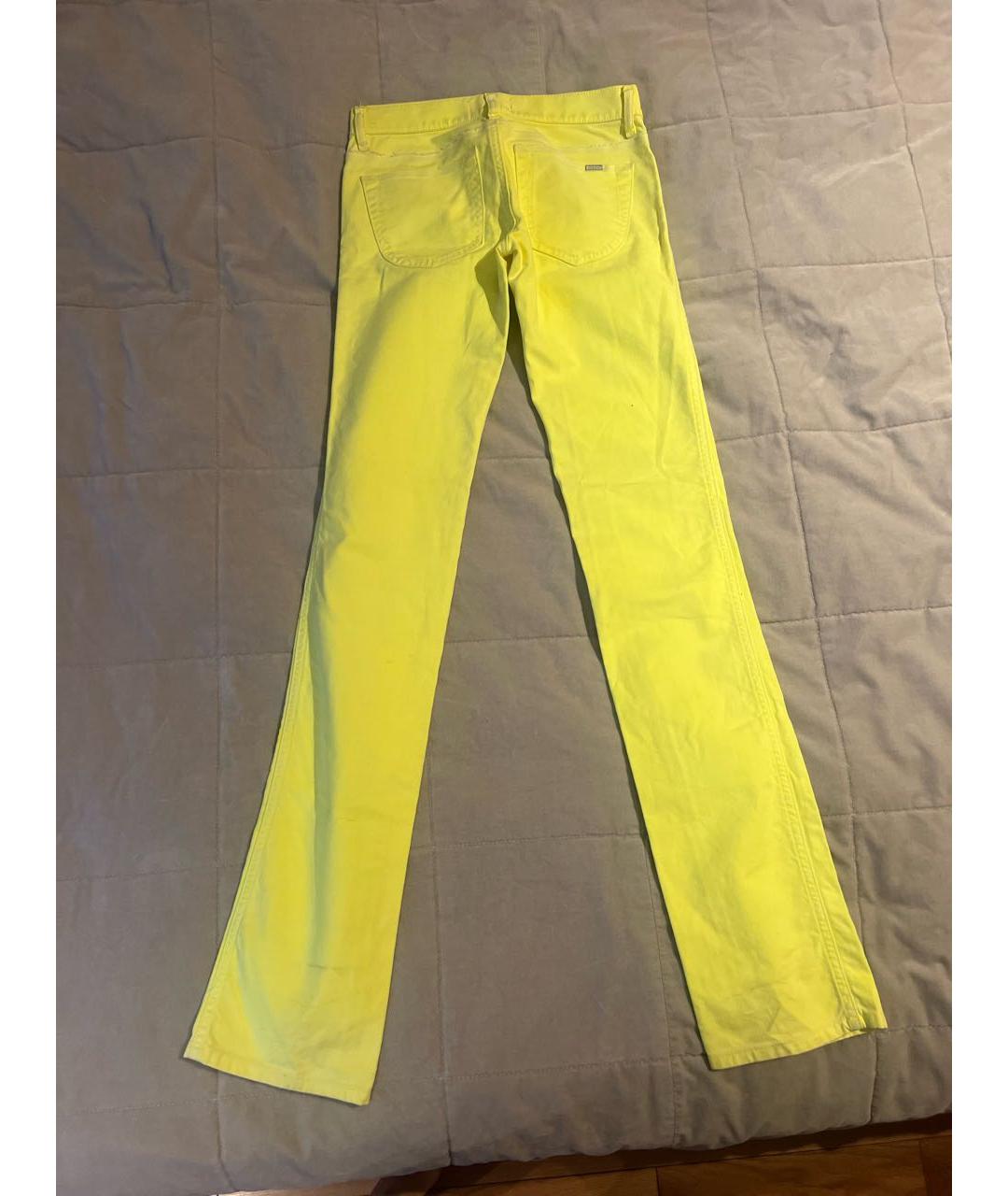 DIESEL Желтые хлопковые джинсы клеш, фото 2