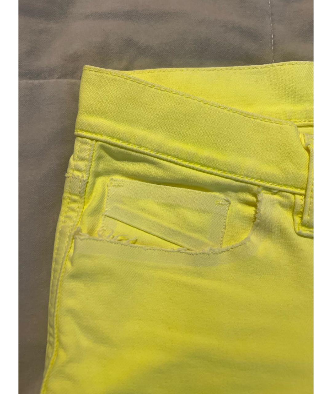 DIESEL Желтые хлопковые джинсы клеш, фото 4