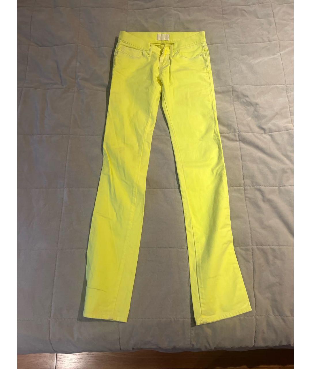 DIESEL Желтые хлопковые джинсы клеш, фото 8
