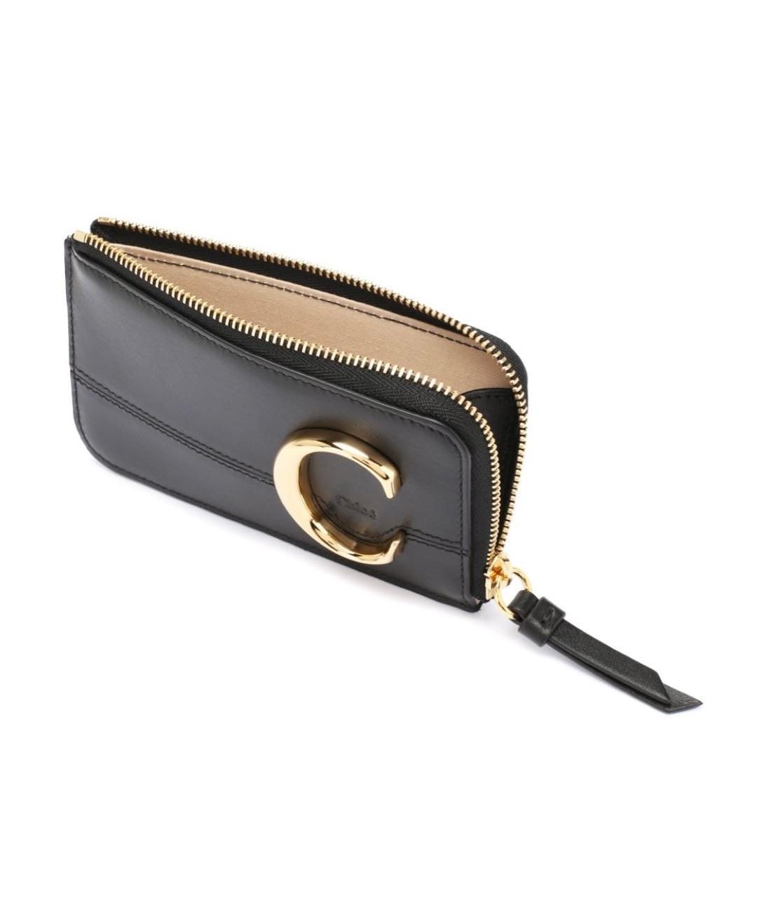 CHLOE Черный кожаный кардхолдер, фото 3