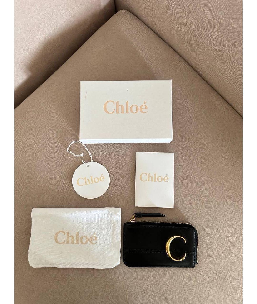 CHLOE Черный кожаный кардхолдер, фото 4