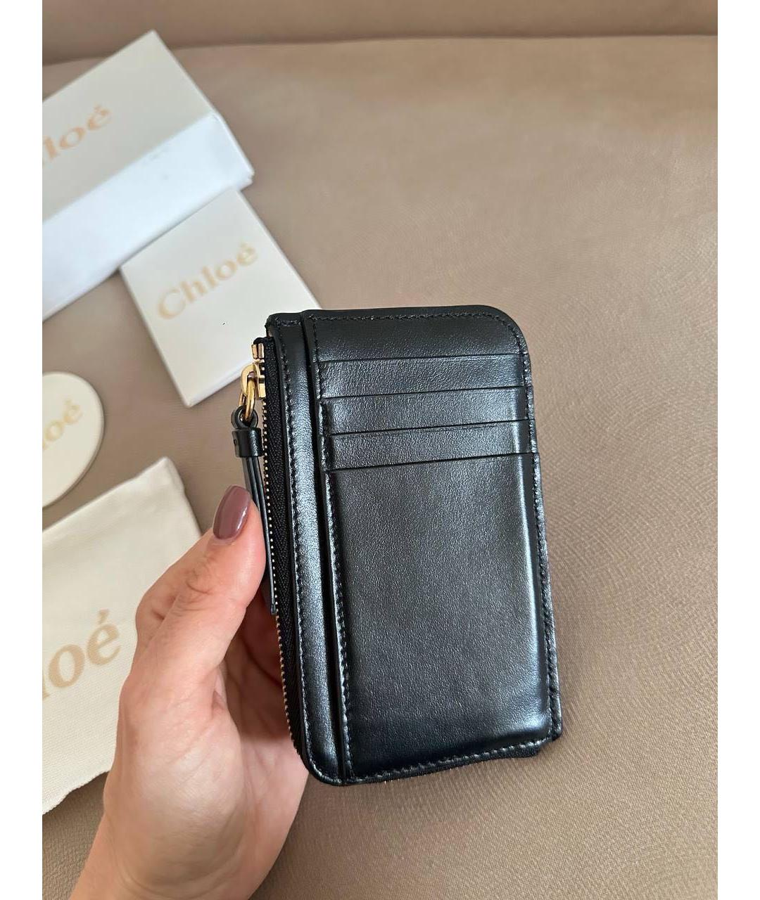 CHLOE Черный кожаный кардхолдер, фото 7