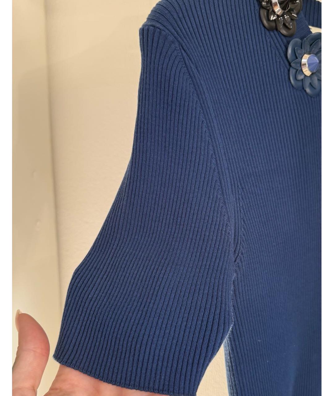 FENDI Темно-синий хлопковый джемпер / свитер, фото 4