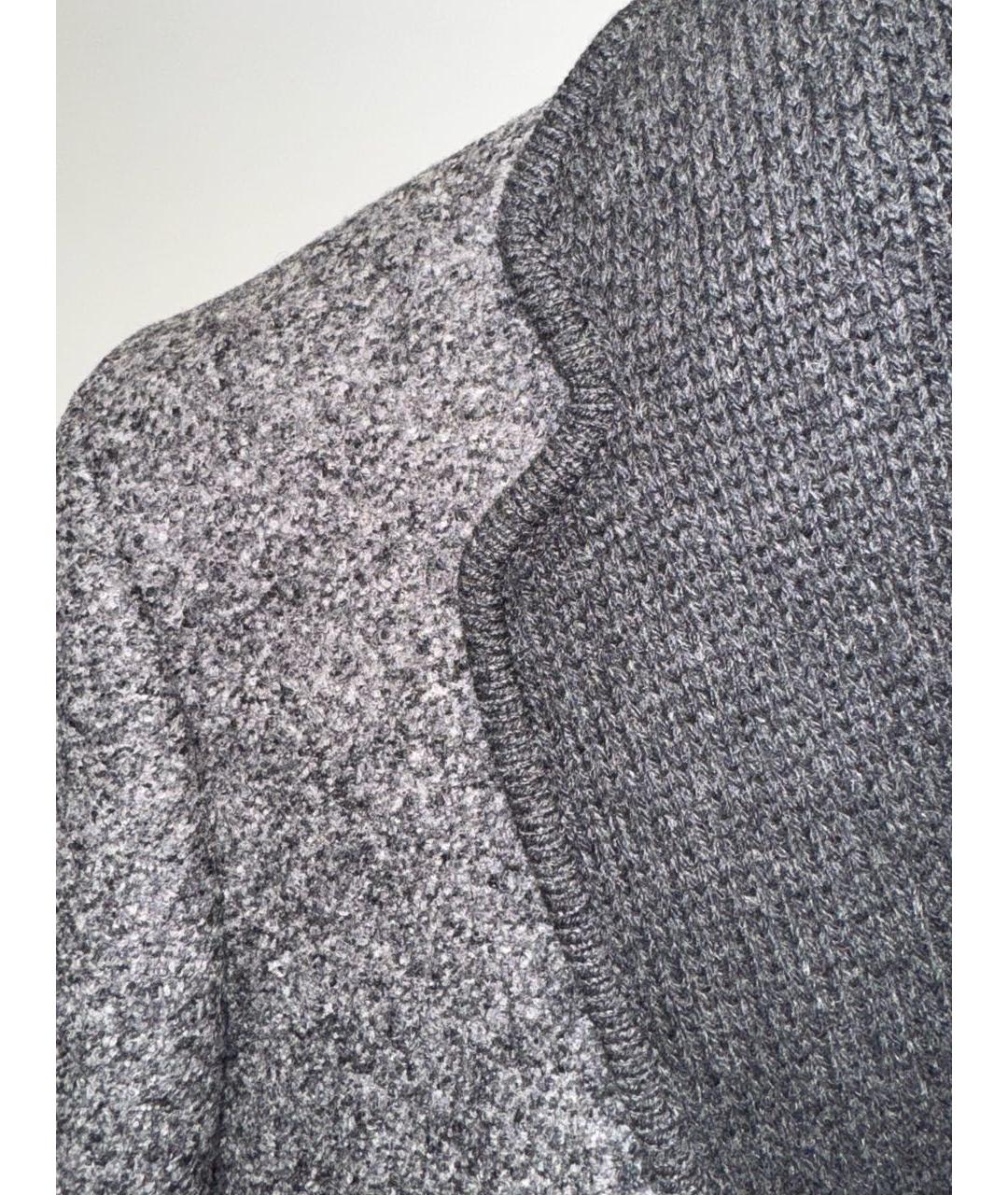 FENDI Серое шерстяное пальто, фото 4
