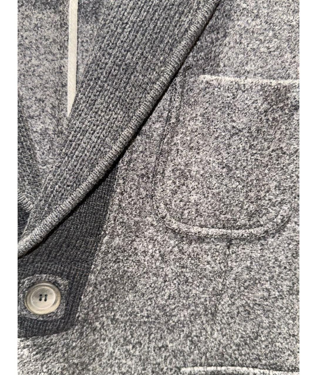 FENDI Серое шерстяное пальто, фото 3