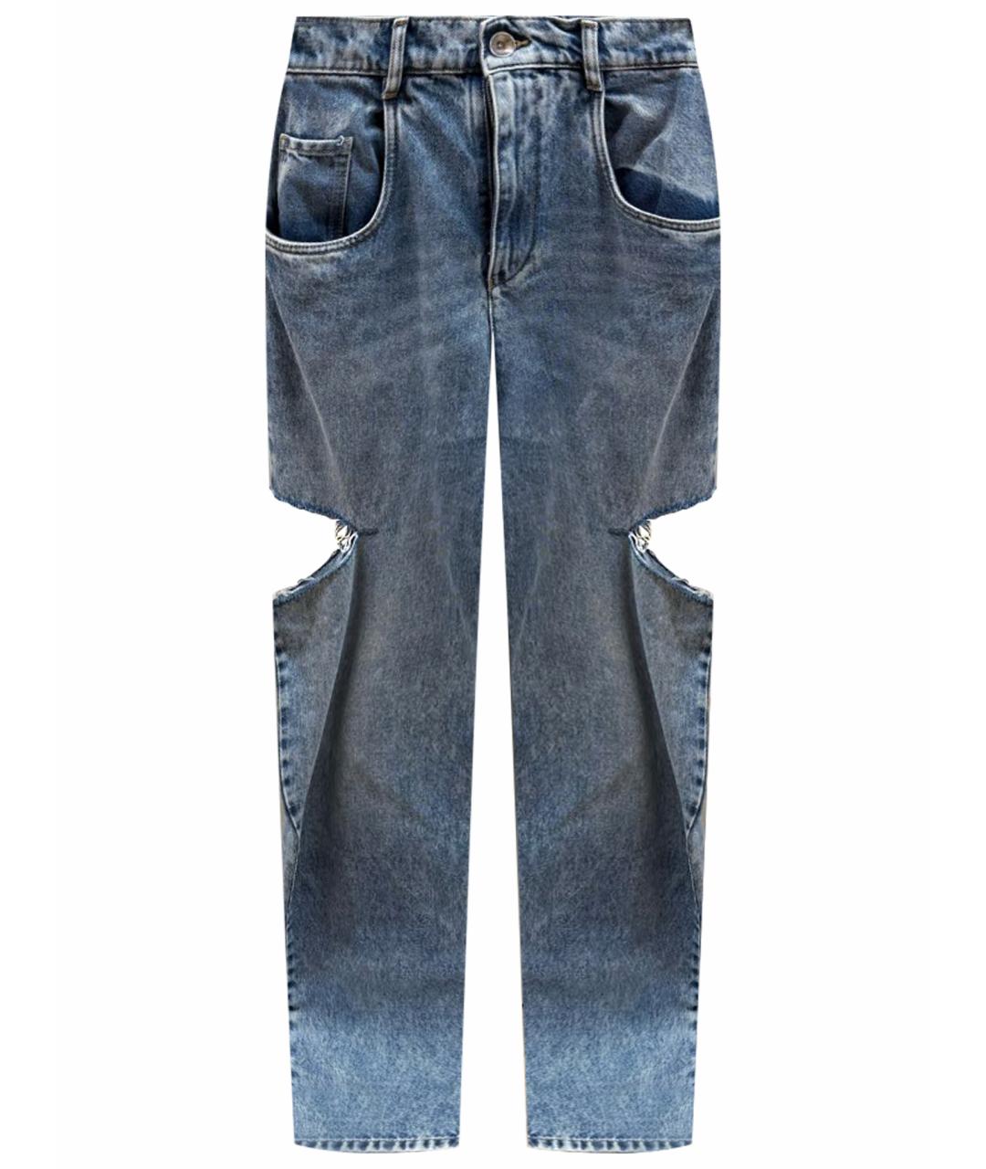 MAISON MARGIELA Синие хлопковые прямые джинсы, фото 1