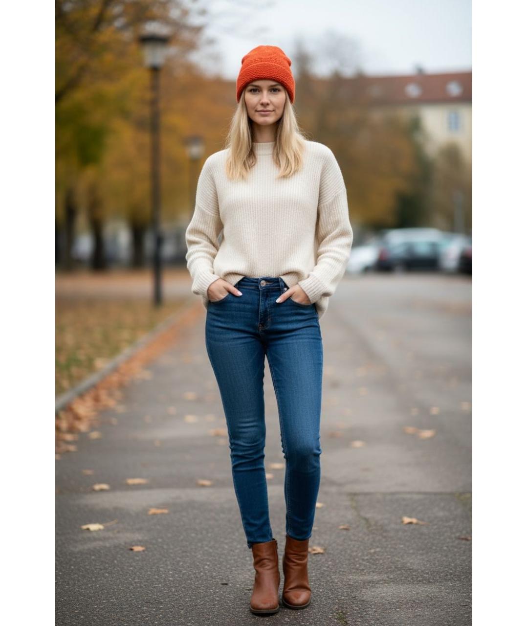 WEEKEND MAX MARA Оранжевая шерстяная шапка, фото 5