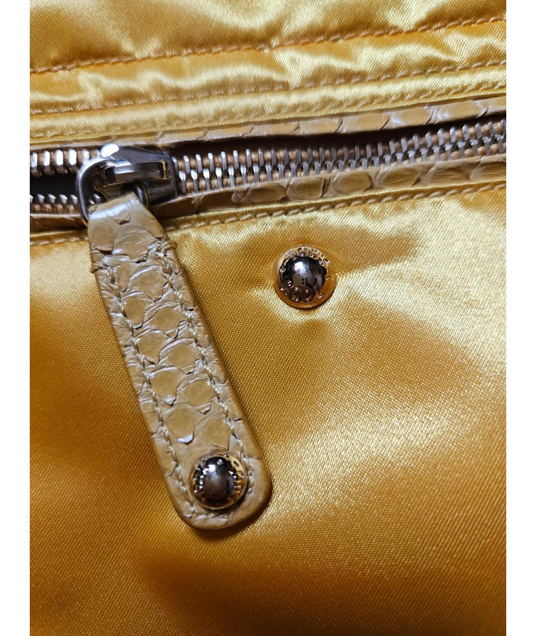 TOD'S Желтая шелковая сумка через плечо, фото 8